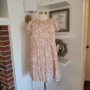 Loft Pitites Floral Pink Swing Dress